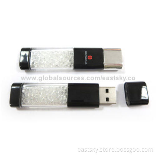 Colorful Crystal USB Flash Drive, 64MB to 32GB Memory Capacity, OEM Orders are WelcomeNew